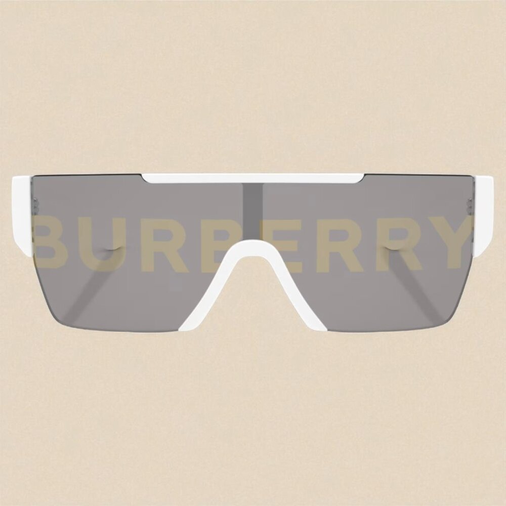 NEW Auth Burberry Logo sunglasses Authentic with box - Unisex white shield logo - Picture 6 of 6